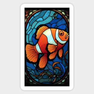 Stained Glass Style Clownfish Sticker